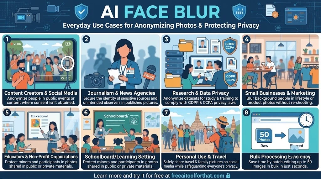 AI Face Blur Everyday Use Cases